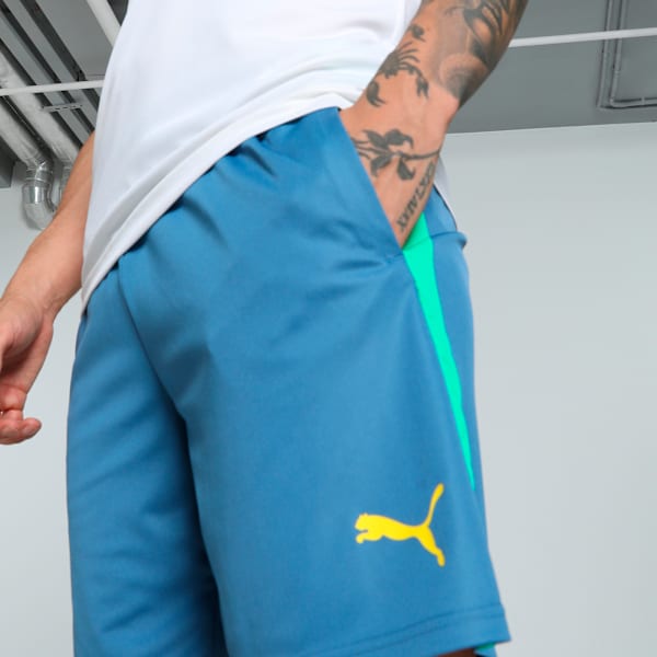 Neymar JR "BNA" Men's Football Shorts, Blue Horizon-Pelé Yellow, extralarge-IND
